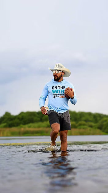 On the Water, Off the Grid Cooling Long Sleeve Hooded Tee