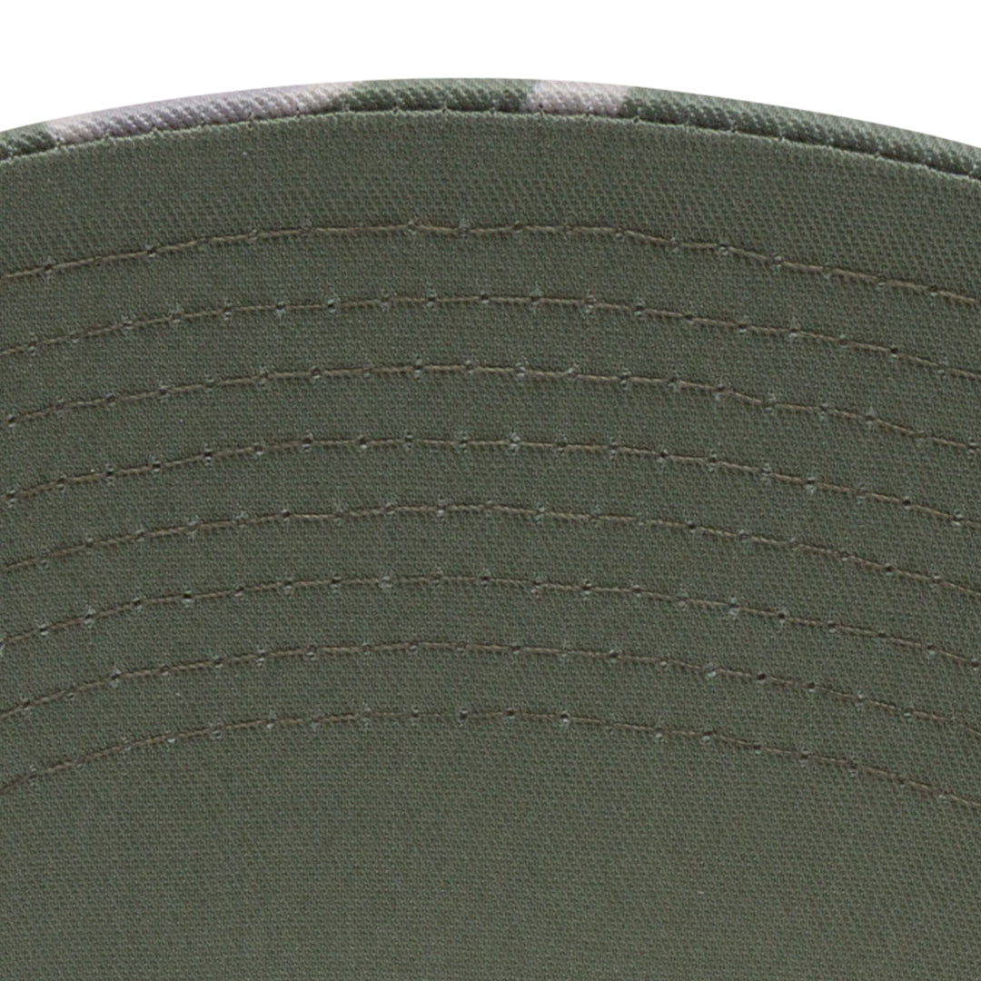 Camo branded trucker hat with dye-sublimated patch