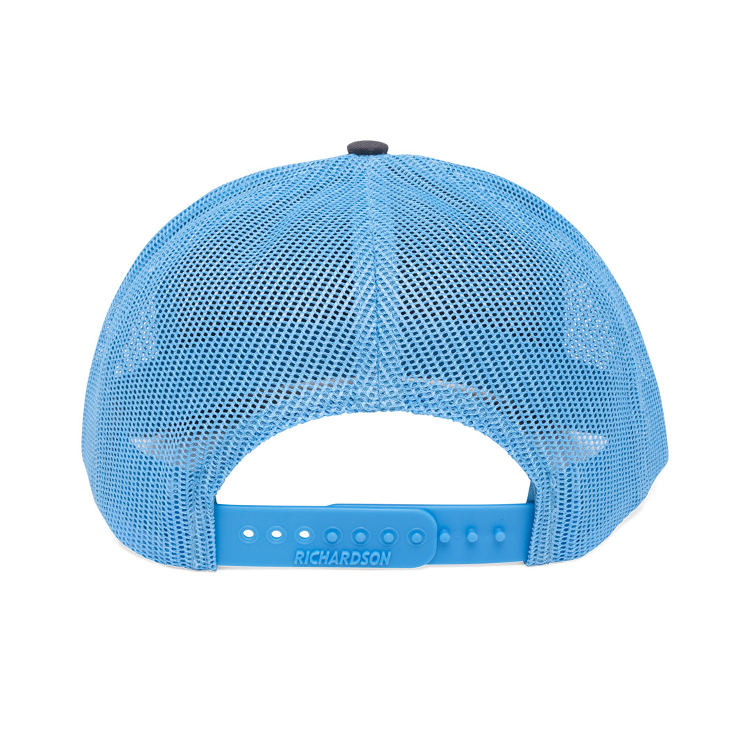 Carolina blue & Grey Snapback Hat | Leather Logo