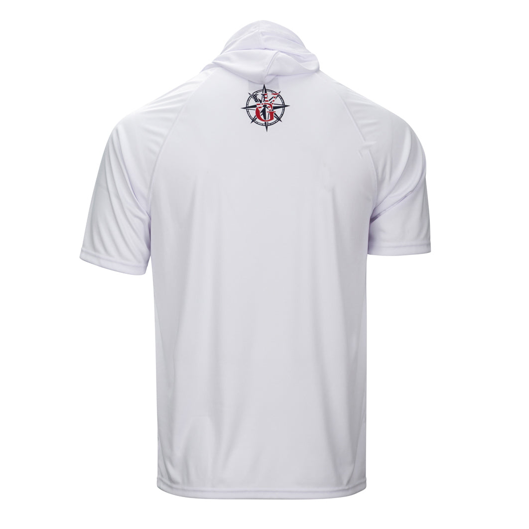 Red White & Blue Cooling Short Sleeve Hood Tee