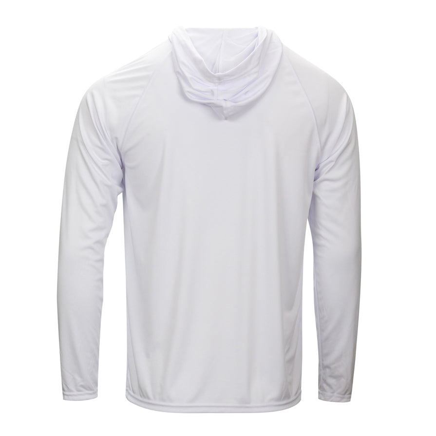 Red, White & Blue branded long sleeve, hooded UPF Shirt, Unisex